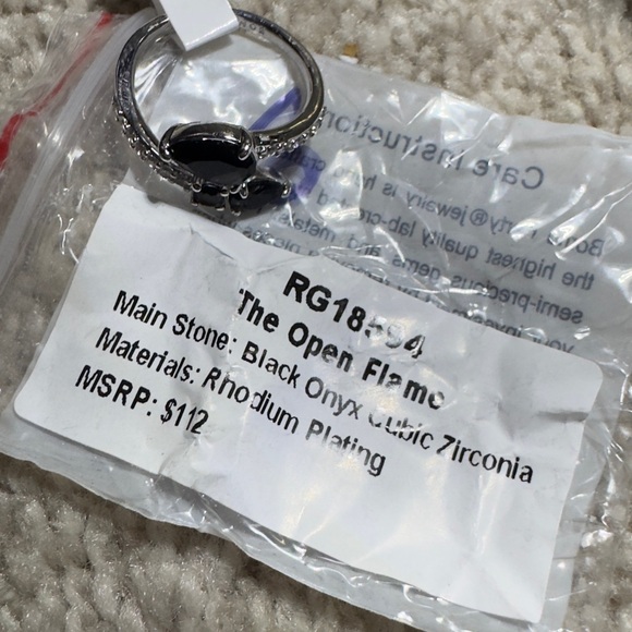 NWT BP rhodium plating ring THE OPEN FLAME size 6 - Picture 5 of 5